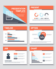 Business presentation templates and infographics vector elements