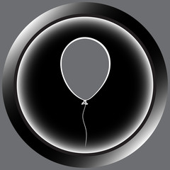 Icon black balloon