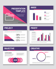 Business presentation templates and infographics vector elements
