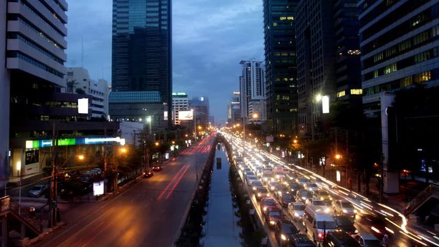 City traffic- time lapse