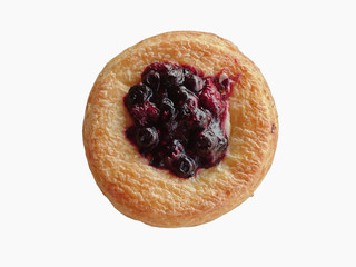 Blueberry danish isolated