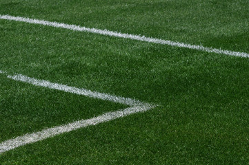 Obraz premium Perspective view of the lines of a soccer's field