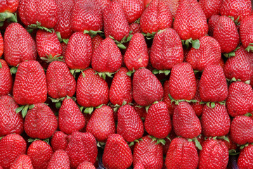 Strawberries on the market.