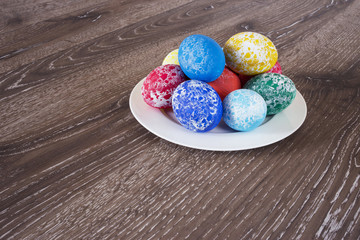 Easter colored eggs