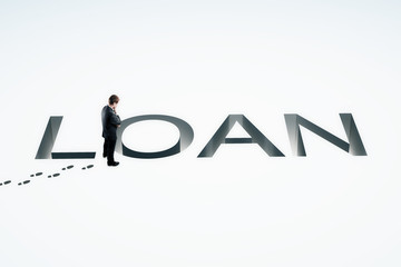 Loan concept white