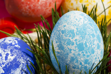 Easter colored eggs