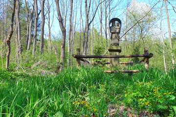 Kapliczka w Beskidzie Niskim w wiosennej odsłonie
