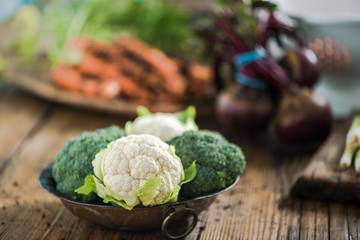 Spring fresh couliflower from local market