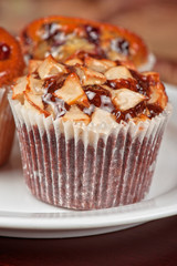 different muffins with apples 
