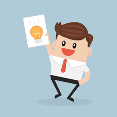 businessman showing he has an idea