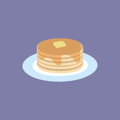 Pancakes with Maple Syrup and Butter