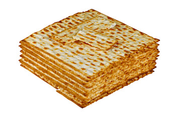 Matzah  isolated on white background