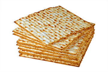 Matzah on white background