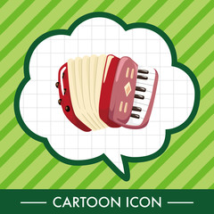 instrument accordion cartoon theme elements