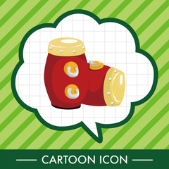 instrument drum cartoon theme elements