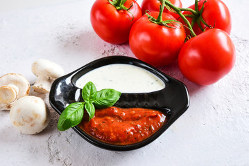Delicious tomato and garlic sauce.