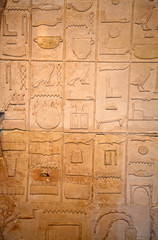 Hieroglyphs on the wall