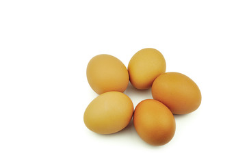 eggs isolated on white background.