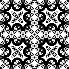 Design seamless monochrome decorative pattern