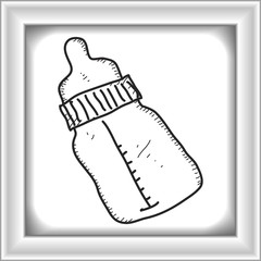 Simple doodle of a babies milk bottle