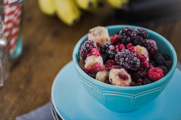 Frozen berry fruits, smoothie ingredients