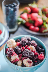 Frozen berry fruits, smoothie ingredients