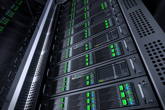 Server rack database. Telecommunication equipment.