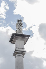 Column with Statue of Madonna and Jesus