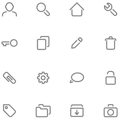Set simple vector icons.