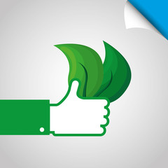 hand like and elements design 