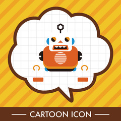 bizarre robot flat icon elements background,eps10