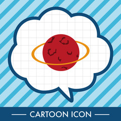 Space planet flat icon elements background,eps10