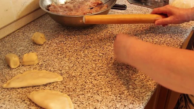 Cook dough making the preform in the form of beads