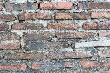 Moldy brick wall background