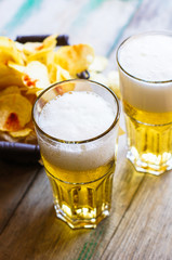 Beer and chips