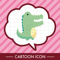 Animal crocodile flat icon elements, eps10