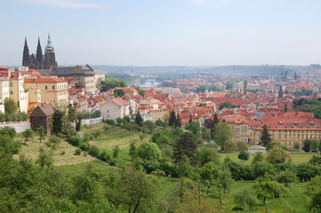 Fototapeta na wymiar Prague. Spring. Beroun Hills. Czech republic.