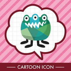 bizarre monster flat icon elements,eps10