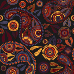 Oriental bright ornate seamless pattern