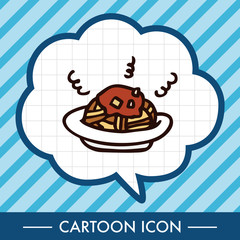 fast food spaghetti flat icon elements,eps10