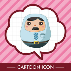 Matryoshka , Russian traditional wooden doll, theme elements