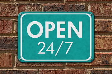 Open 24 / 7 Sign