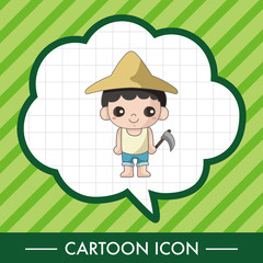 people theme farmer elements