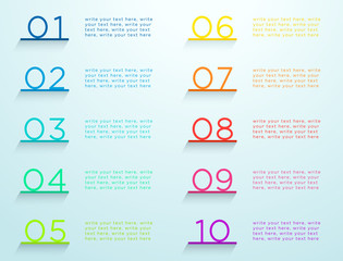 Infographic Steps On Shelves Numbers 1 to 10