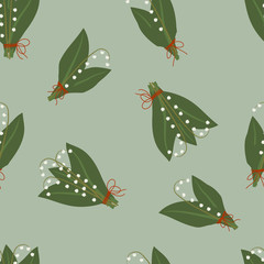 Pattern lilies of the valley