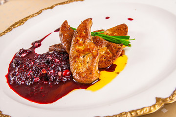 Foie gras with berries