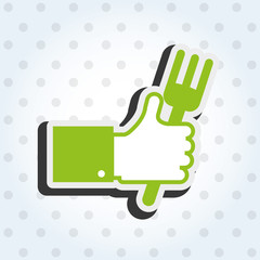 hand like and elements design 