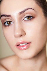 Obraz premium Close-up portrait of beautiful, fresh, healthy and sensual girl