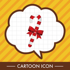 Christmas candy cane theme elements