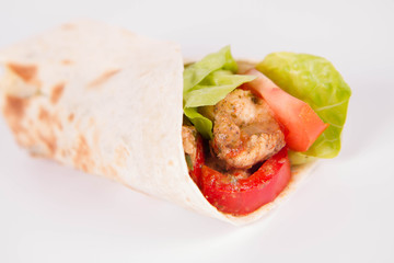 Chicken fajita wrap sandwich